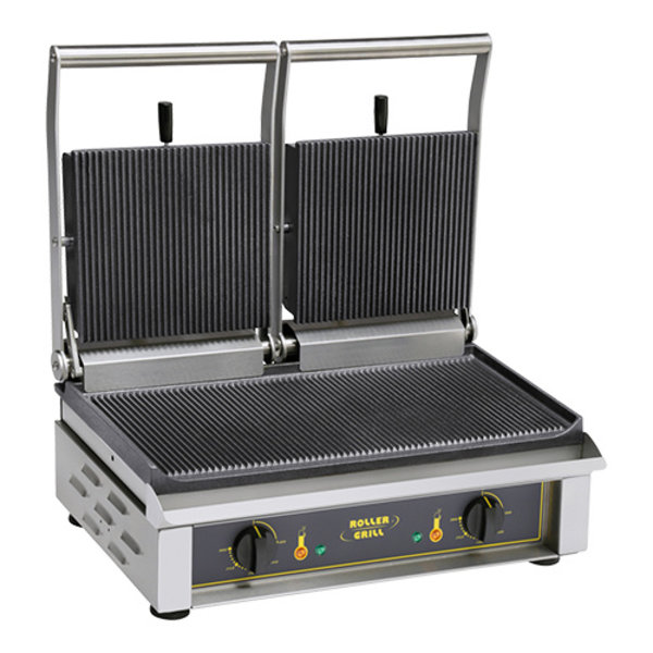 Contactgrill Majestic (gegroefd/gegroefd) | 4kW | Met afzonderlijke thermostaten | 560x400x280(h)mm