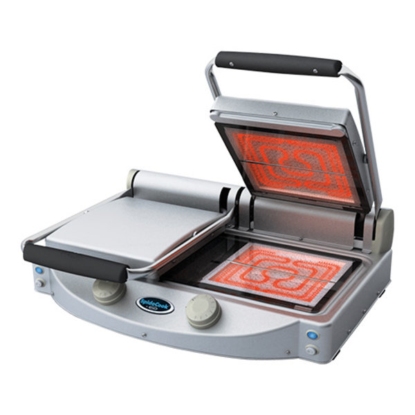 Contactgrill Duo (glad/glad) | 3kW | voorzien van 2 onafhankelijke verhittingzones |  619x458x176(h)mm