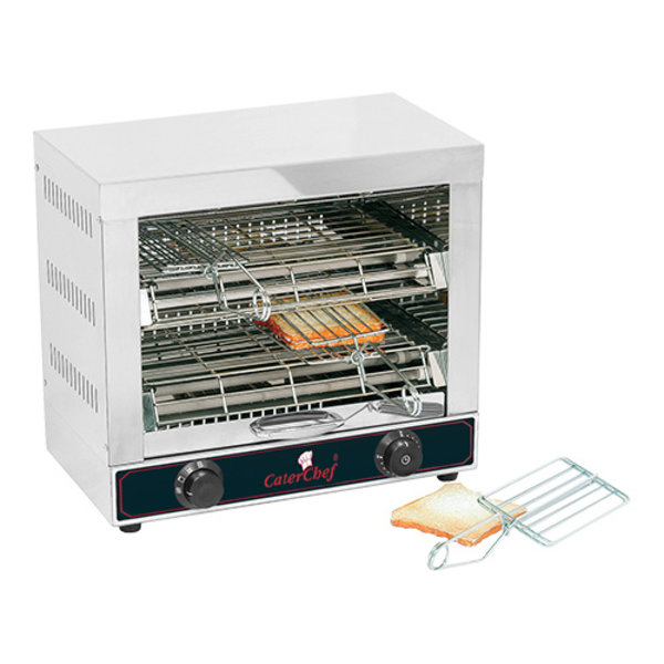 Salamander Toaster | RVS | 2 Niveaus | 3kW | Incl. 6 Tostiklemmen |  440x250x400(h)mm