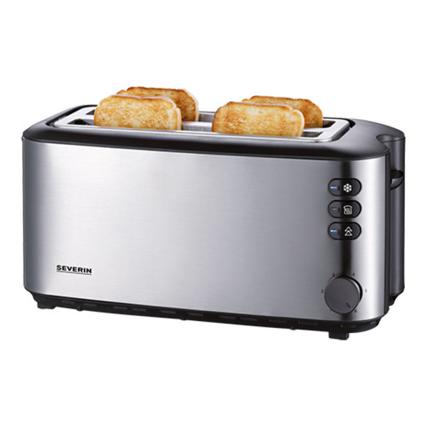Broodrooster 4 sneden (cap.2st.) | Met 2 long slots sleuven | 1.4kW |  397x157x185(h)mm
