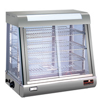 CaterChef Warmhoudvitrine | Grijs | 30°C/110°C | Statisch | 3 Niveaus | Zelfbediening | 1.84kW (230V) | 660x437x645(h)mm