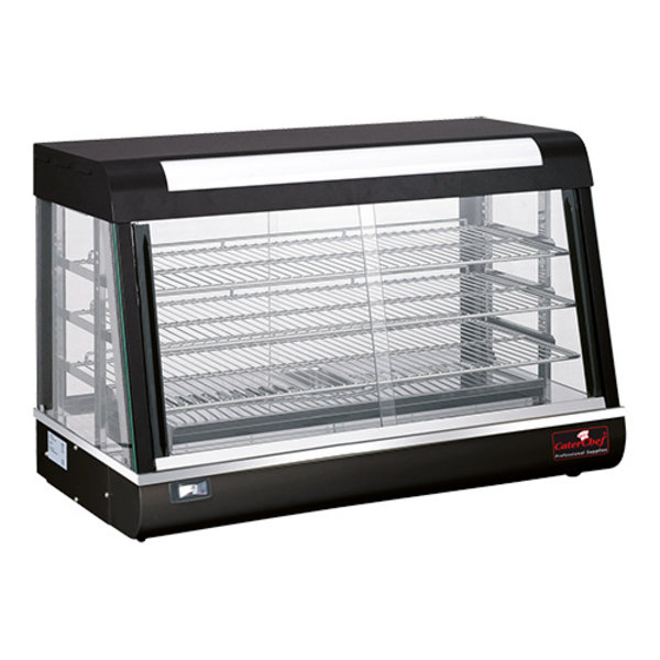 Warmhoudvitrine (cap.82x32/34/36cm) | 1,84kW | binnenverlichting en diaverlichting | 900x480x605(h)mm
