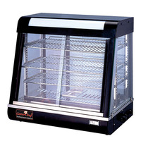 CaterChef Warmhoudvitrine | Zwart | 30°C/110°C | Statisch | 3 Niveaus | Zelfbediening | 1.84kW (230V) | 660x437x645(h)mm