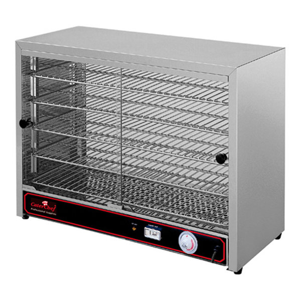 Warmhoudvitrine (cap.57x30cm) | 1kW | met thermostaat | 640x360x530(h)mm