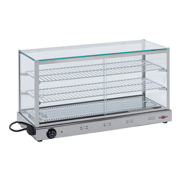 Warmhoudvitrine (cap.78x27cm) | 1kW | Compleet met tussenrooster | 830x350x436(h)mm