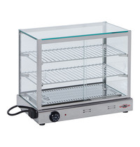 STILFER Warmhoudvitrine (cap.50x27cm) | 500W | met aan ƩƩn zijde schuifruitjes | 330x520x420(h)mm STILFER Warmhoudvitrine (cap.50x27cm) | 500W | met aan ƩƩn zijde schuifruitjes | 330x520x420(h)mm