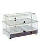 Roller Grill Warmhoudvitrine (cap.56x33cm) |650W | 2 etages, en aan beide zijden opklapruitjes | 600x400x390(h)mm 