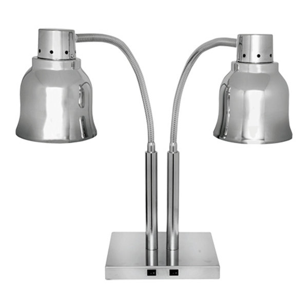 Warmhoudlamp met infrarode kamp en RVS basis | 250W | 27x22x65(h)cm