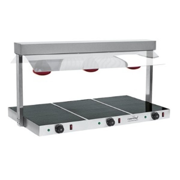 Warmhoudplaat + Infraroodlampen | 30°C/85°C | 1,53kW | Thermostatisch Instelbaar | 1089x526x469(h)mm