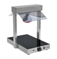 CaterChef Warmhoudplaat GN1/1 m/brug | 510W | beschermkap van acrylglas en infra-rood lampen | 377x575x570(h)mm