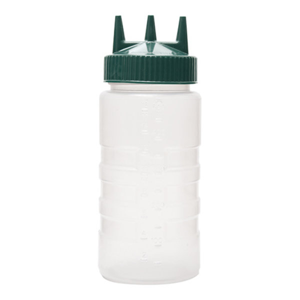 Doseerfles | Groen | 3 Uitlopen | Maatverdeling | 0.5L | Ø75x100(h)mm