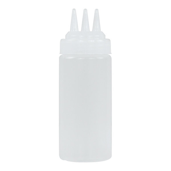 Doseerfles | Wit | 3 Uitlopen | Maatverdeling | 0.36L | Ø55x200(h)mm