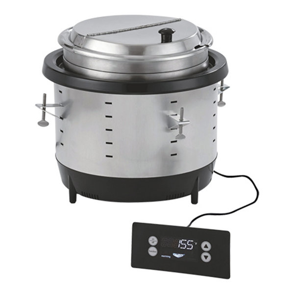 Inductie soepketel/foodwarmer inbouwmodel met los bedieningspaneel 10,4L | 230V | Ø35,3x31,3(h)cm