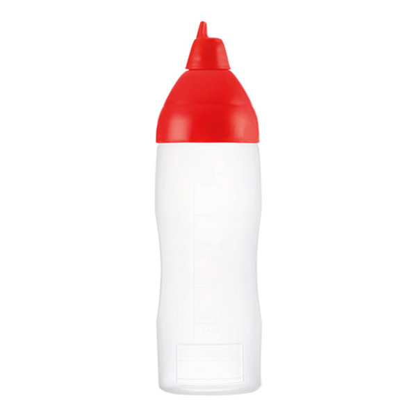 Doseerfles | Rood | Drip | Maatverdeling | 0.35L | Ø60x260(h)mm