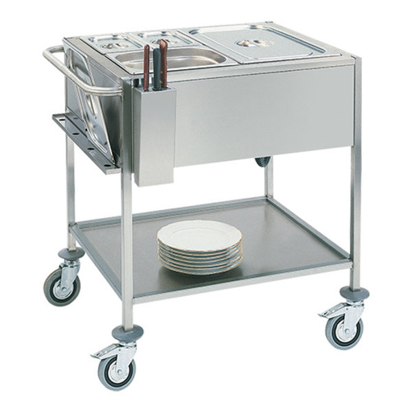 Bain marie wagen GN2/1x1-200mm | 1,5kW | 840x670x860(h)mm