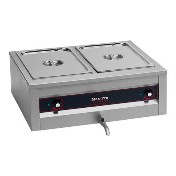 Bain marie GN1/1x2-200mm | 2kW  | Met ingebouwd element | 710x610x300(h)mm
