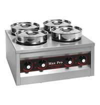 MaxPro Spijzen warmer (cap.4st. 4,5L )  | Afzonderlijke thermostaten | 1kW | 500x500x290(h)mm 