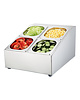 EMGA Bar garneerunit RVS | 4x 1/6 GN | 34,5x43x25(h)cm 