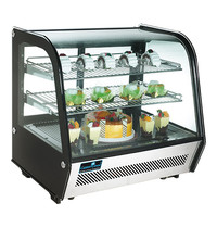 CaterCool Koelvitrine | 120L | Zwart/Grijs | 0°C/+12°C | 3 Niveaus | 702x568x686(h)mm