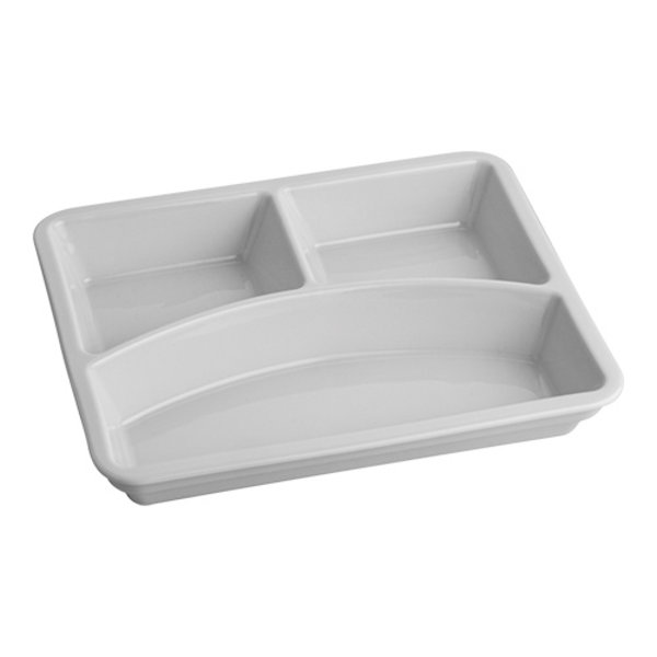 Bord porselein rechthoekig 3 vakken 23x17,5x3,5(h)cm