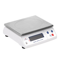 Louis Tellier Weegschaal elektronisch RVS plateau  30kg/02gr | 300x310x115(h)mm 