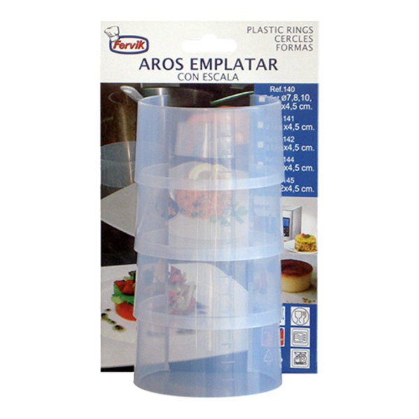Rijstrand/vorm kunststof 4 stuks Ø 10x4,5(h)cm