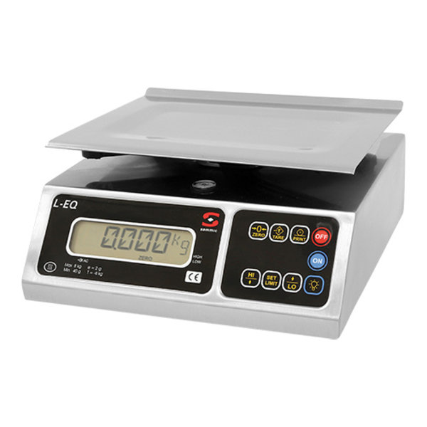 Weegschaal elektronisch RVS plateau 24x20cm  008kg/2gr | Incl. stoomadapter | 250x260x130(h)mm