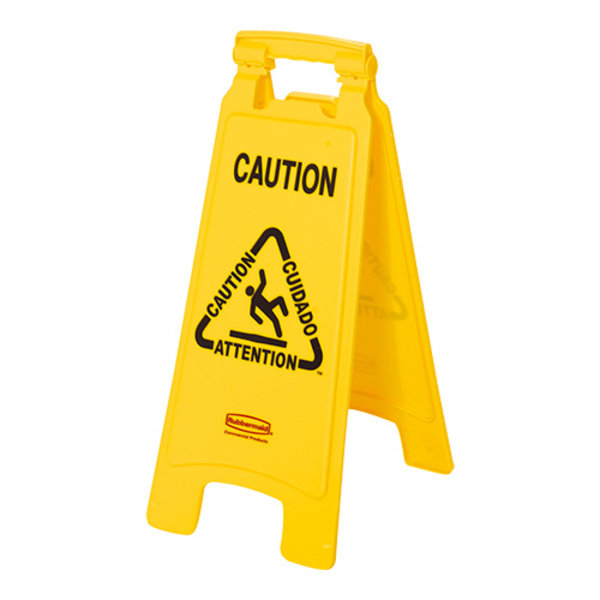 Waarschuwingsbord | Kunststof | "Caution" (EN/FR/ES) | 279x305x673(h)mm