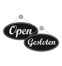 EMGA Infobord | PVC | Open/Gesloten (Dubbelzijdig) | 300x105mm