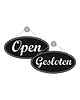 EMGA Infobord | PVC | Open/Gesloten (Dubbelzijdig) | 300x105mm 
