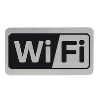 EMGA Infobord wifi RVS zelfklevend 11x6cm EMGA Infobord wifi RVS zelfklevend 11x6cm