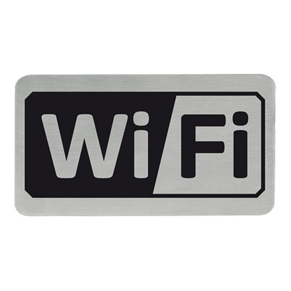 Infobord wifi RVS zelfklevend 11x6cm