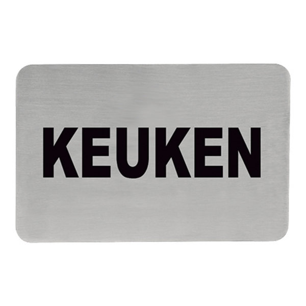 Infobord keuken RVS zelfklevend 11x6cm