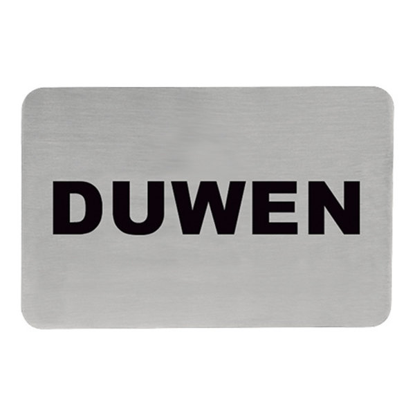 Infobord duwen RVS zelfklevend 11x6cm