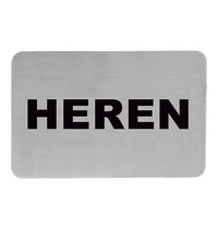 EMGA Infobord heren RVS zelfklevend 11x6cm EMGA Infobord heren RVS zelfklevend 11x6cm