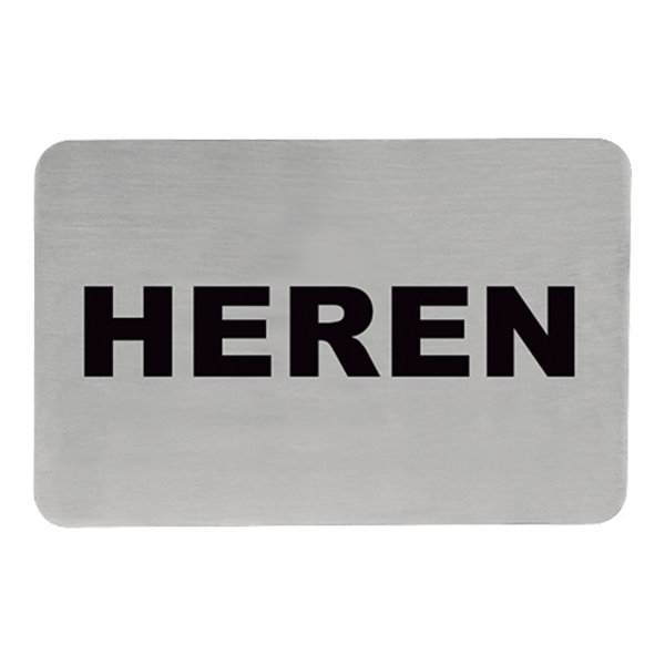 Infobord heren RVS zelfklevend 11x6cm
