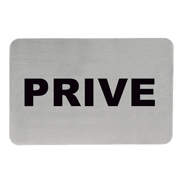 Infobord Prive RVS zelfklevend 11x6cm