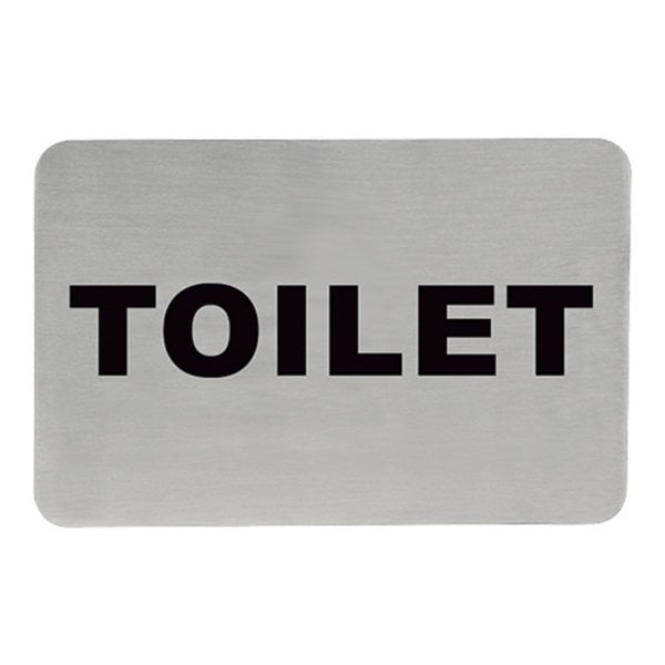 Infobord toilet RVS zelfklevend 11x6cm