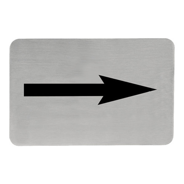 Infobord pijl RVS zelfklevend 11x6cm