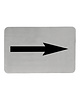 EMGA Infobord pijl RVS zelfklevend 11x6cm 