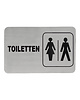 EMGA Infobord man/vrouw/toiletten RVS zelfklevend 11x6cm 