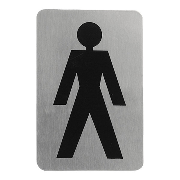Infobord man RVS zelfklevend 11x6cm
