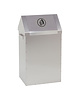EMGA Afvalbak | RVS (Geborsteld) | 65L | Tuimeldeksel | 400x300x730(h)mm 
