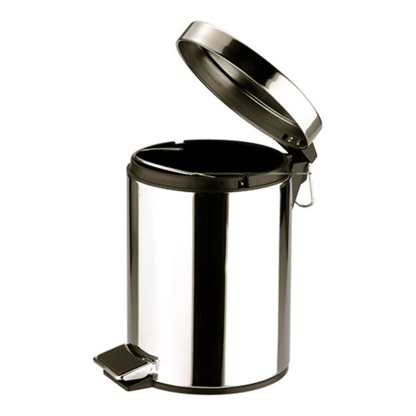 Pedaalemmer | RVS (Glanzend) | 5L | Klapdeksel | Ø200x280(h)mm