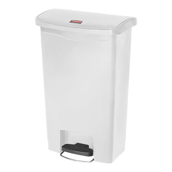 Pedaalemmer | Slim Jim | Kunststof (Wit) | 50L | Klapdeksel | 456x292x719(h)mm
