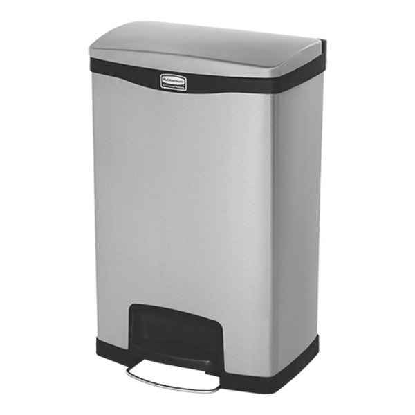 Pedaalemmer | Slim Jim | RVS (Geborsteld) | 90L | Klapdeksel | 554x413x809(h)mm