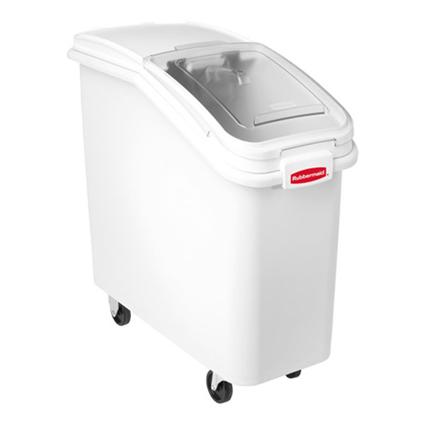 Voedselcontainer polyethyleen verrijdbaar  met doorzichtige deksel 79 liter 33x71x74(h)cm