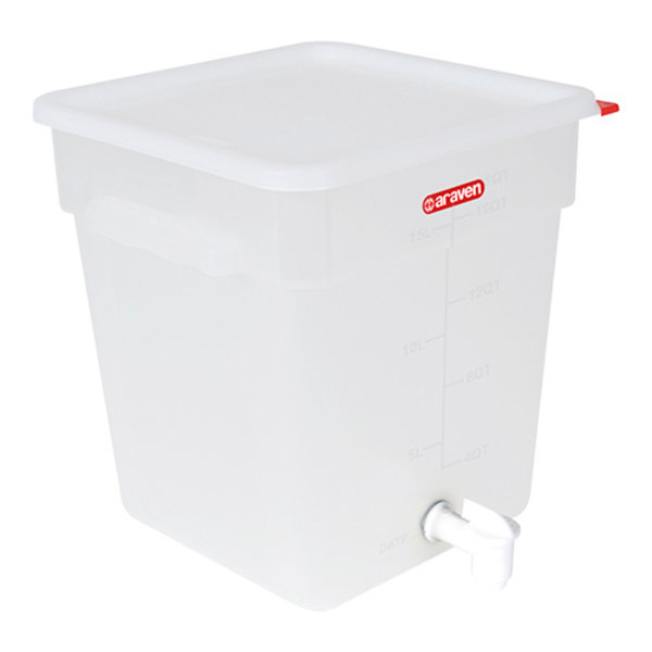 Dranken-container kunststof 18 liter | Met aftapkraan | 285x285x320(h)mm
