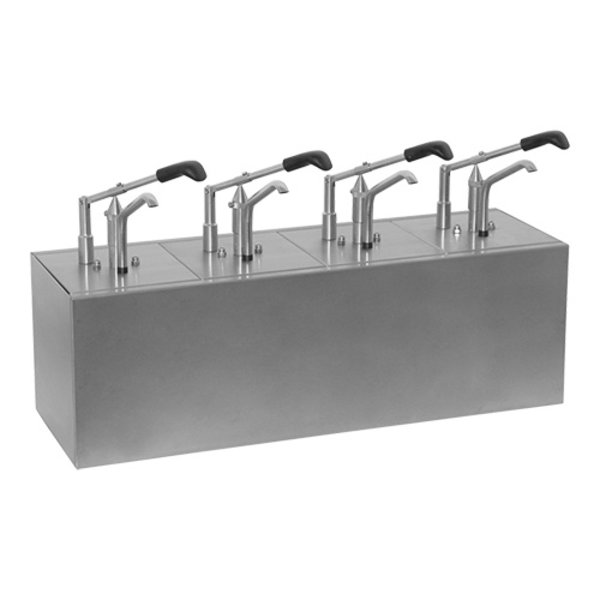 Saus/Dressingbar RVS instelbaar tot 30g | 4x 1/6 GN-200mm