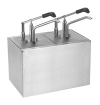 HOVICON Saus/Dressingbar RVS instelbaar tot 30 g| Cap. GN 2x 1/6-200mm - 176x162(h)mm HOVICON Saus/Dressingbar RVS instelbaar tot 30 g| Cap. GN 2x 1/6-200mm - 176x162(h)mm